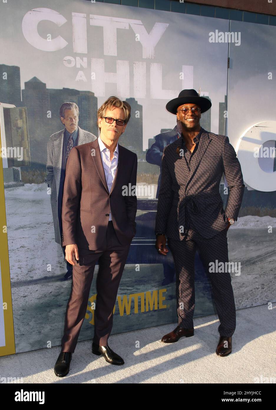 Kevin Bacon & Aldis Hodge bei der Premiere von Showtime's City on A Hill in New York Stockfoto