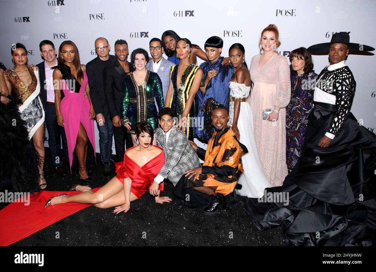 Janet Mock, Hailie Sahar, Angel Bismark Curiel, Indya Moore, Dyllon Burnside, MJ Rodriguez, Angelica Ross, Our Lady J, Dominique Jackson, Ryan Jamaal Swain, Billy Porter nimmt an der Premiere der „Pose“-Saison 2 Teil, die am 5. Juni 2019 im Plaza Hotel in New York City, USA, stattfand. Stockfoto