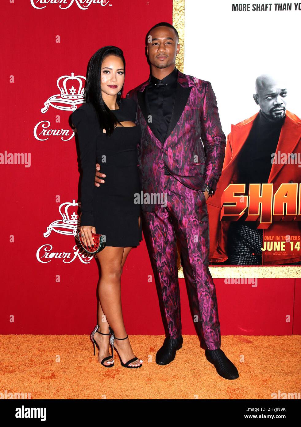 Jessie T. Usher & Tristin Mays bei der Premiere von Shaft in New York Stockfoto