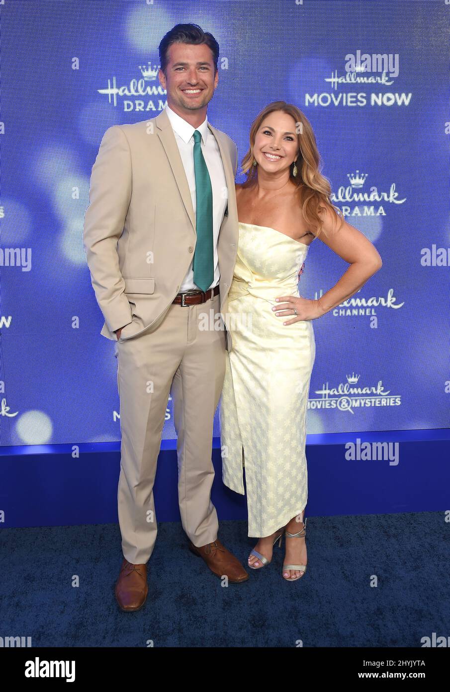 Wes Brown und Amanda Brown kommen am 26. Juli 2019 in Beverly Hills, CA, zum Hallmark Channel und zu Hallmark Movies & Mysteries Summer 2019 TCA im Private Residence. Stockfoto
