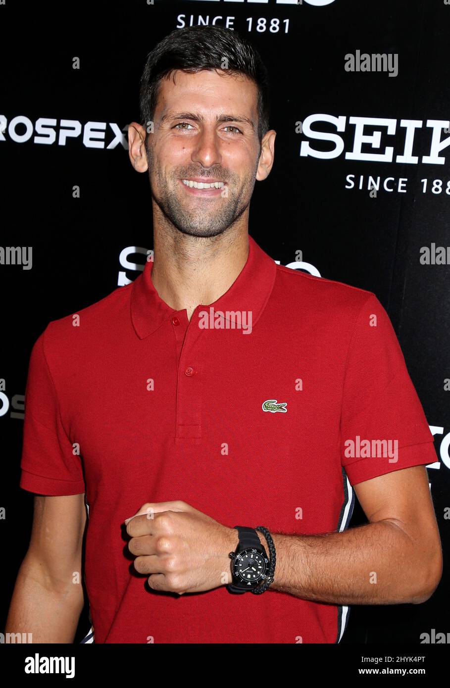 Novak Djokovic besucht Macy's Herald Square Stockfoto
