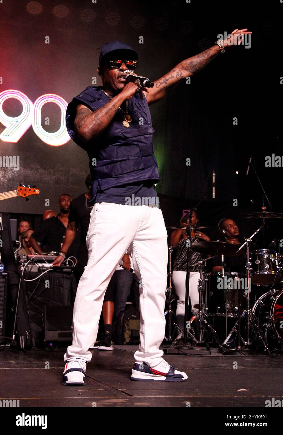 Coolio auf der Bühne des I LOVE THE 90'S Concert im Fremont Street Experience Labor Day Weekend Concerts, das am 1. September 2019 in Las Vegas auf der Third Street Stage stattfand. Stockfoto