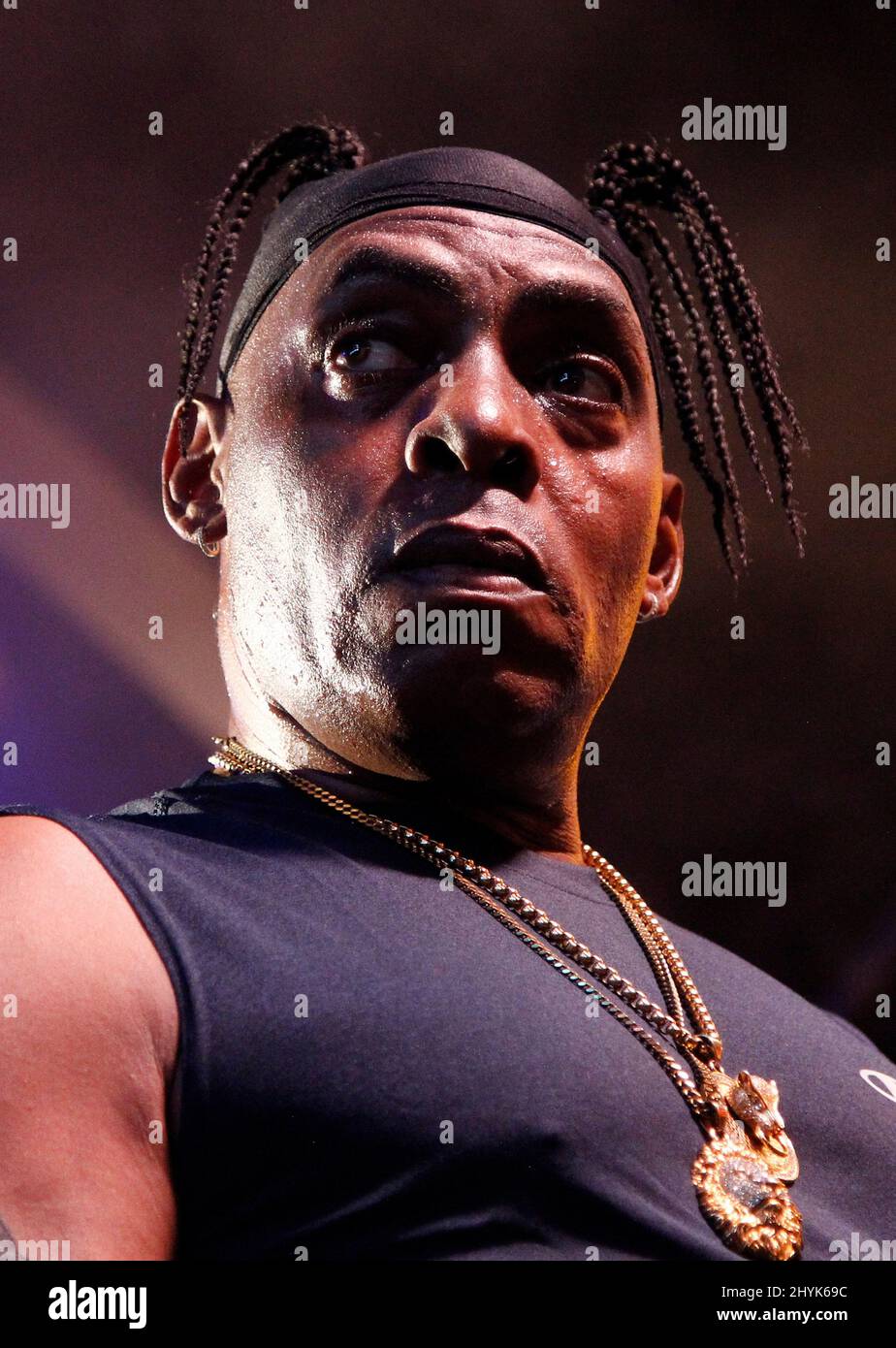 Coolio auf der Bühne des I LOVE THE 90'S Concert im Fremont Street Experience Labor Day Weekend Concerts, das am 1. September 2019 in Las Vegas auf der Third Street Stage stattfand. Stockfoto