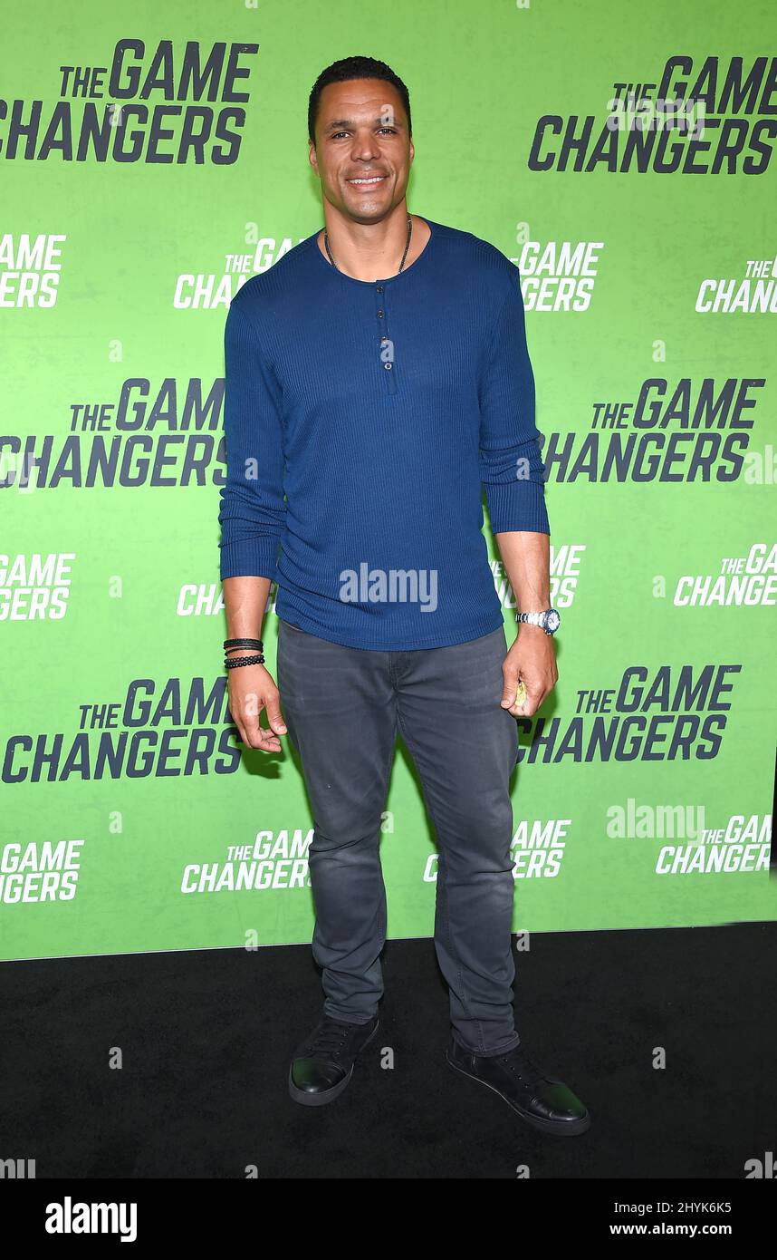 Tony Gonzalez bei der Premiere von „The Game Changers“ in Los Angeles im ArcLight Cinema am 04. September 2019 in Hollywood, CA. Stockfoto