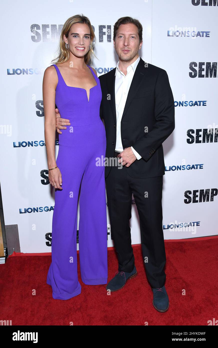 Sarah Michler und Henry-Alex Rubin kommen am 24. September 2019 zur „Semper FI“-Vorführung in Los Angeles im ArcLight Cinema in Hollywood, CA, an. Stockfoto