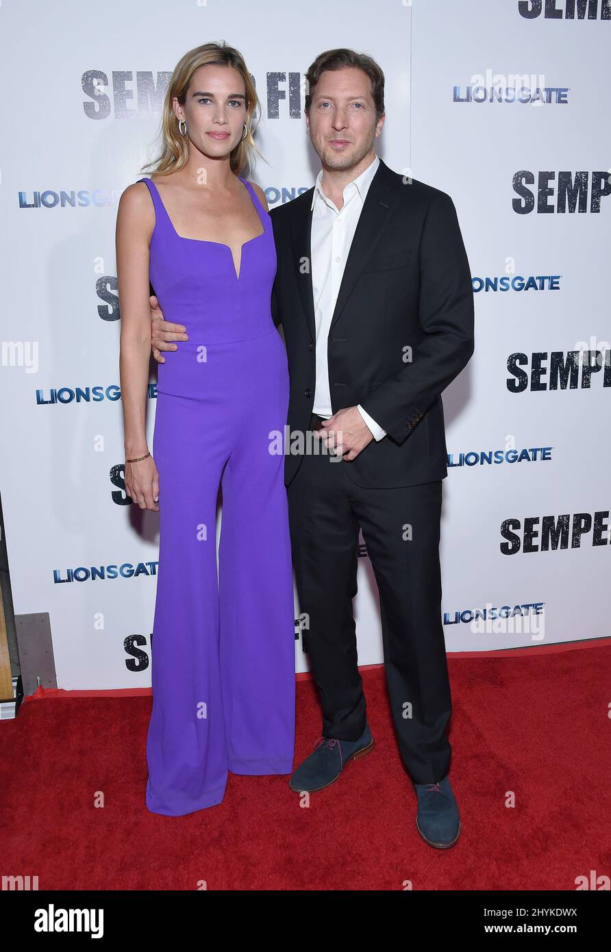 Sarah Michler und Henry-Alex Rubin kommen am 24. September 2019 zur „Semper FI“-Vorführung in Los Angeles im ArcLight Cinema in Hollywood, CA, an. Stockfoto