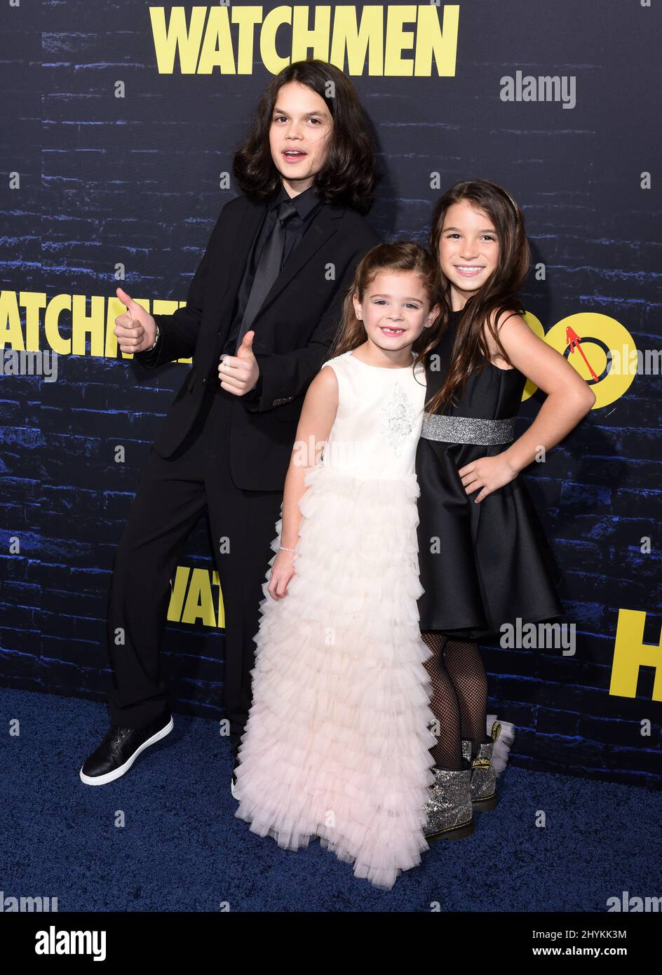 Dylan Schombing, Adelynn Spoon und Lily Rose Smith bei der Premiere von „Watchmen“ von HBO in Los Angeles im ArcLight Cinemas Cinerama Dome Stockfoto