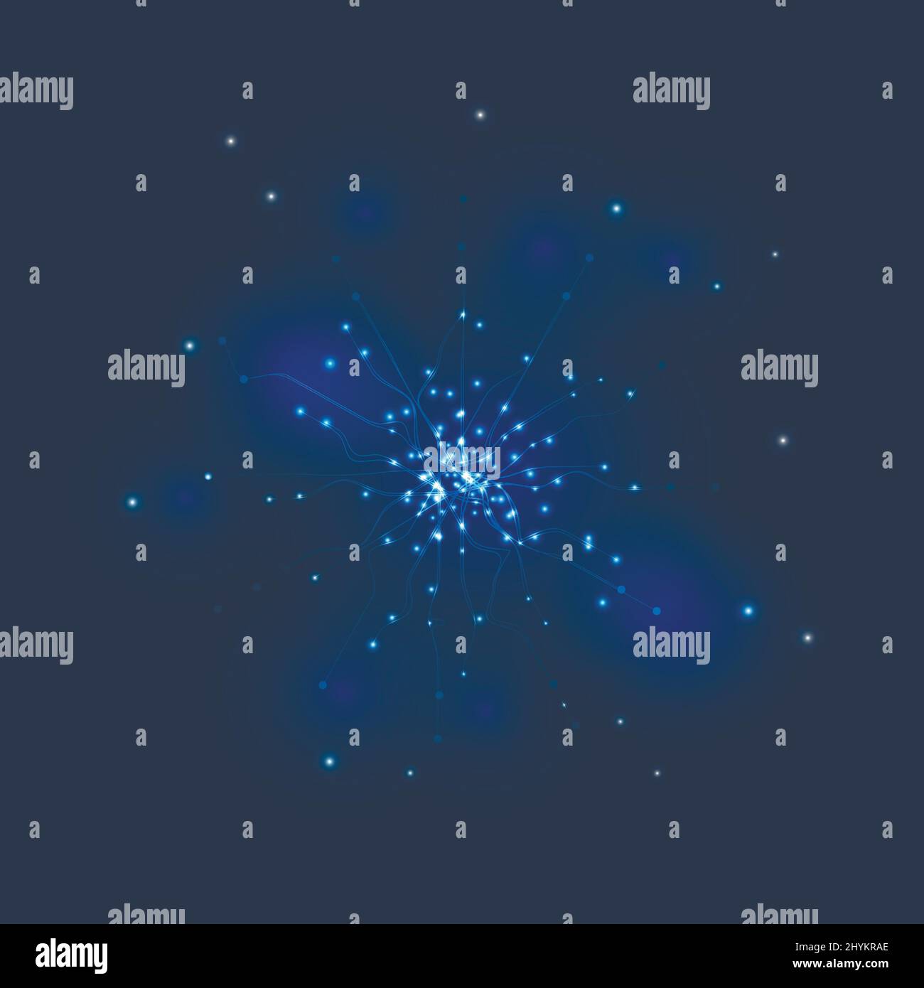 Space Hintergrund mit hellen Sternen. Vektorgalaxie Abbildung Stock Vektor