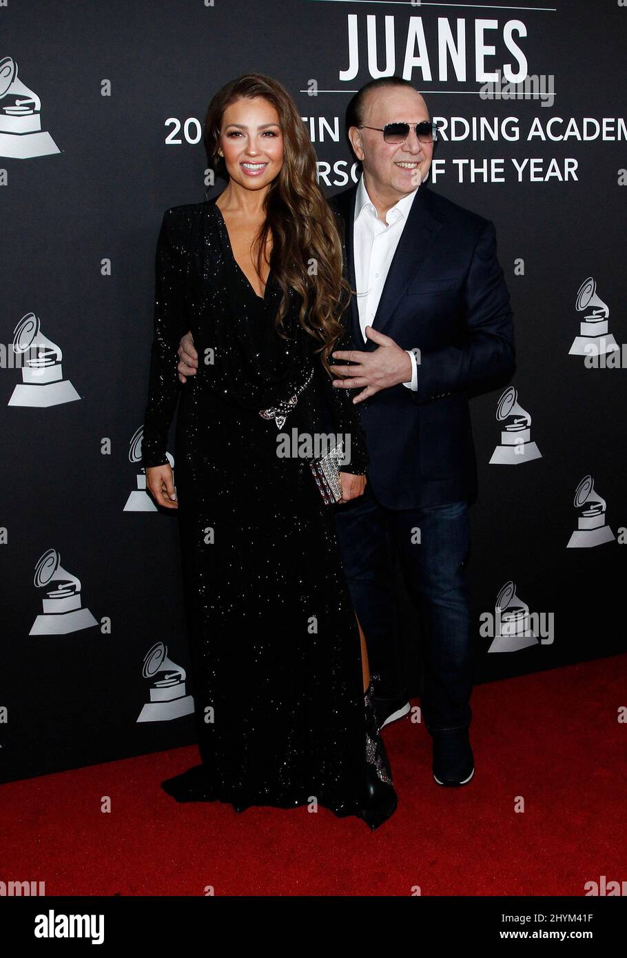 Thalia, Tommy Mottola bei der Latin Recording Academy 2019 Person des Jahres Gala im Premier Ballroom des MGM Grand Conference Center Stockfoto