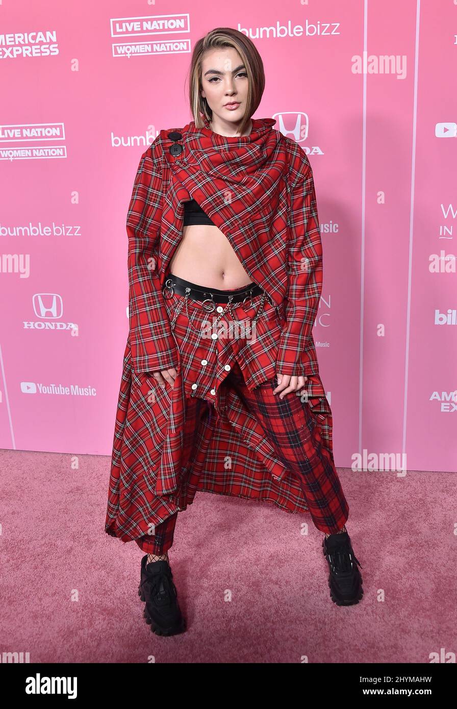 Evie Irie nimmt am Donnerstag, den 13. Dezember 2019, an der Veranstaltung Women in Music 2019 in Hollywood, USA, Teil. Stockfoto