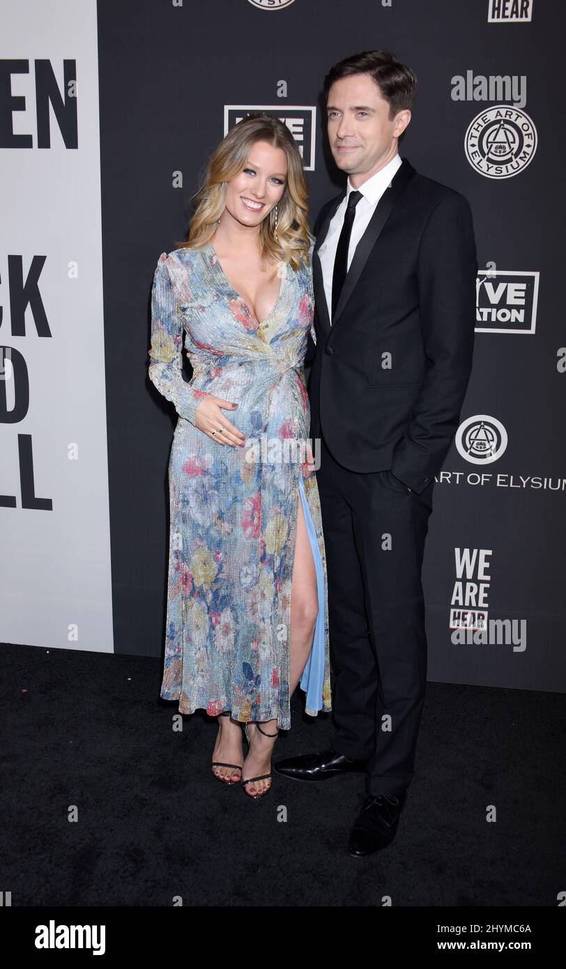 Topher Grace und Ashley Hinshaw bei der Art of Elysium 13. Annual Black Tie Artistic Experience 'HEAVEN' im Palladium Stockfoto