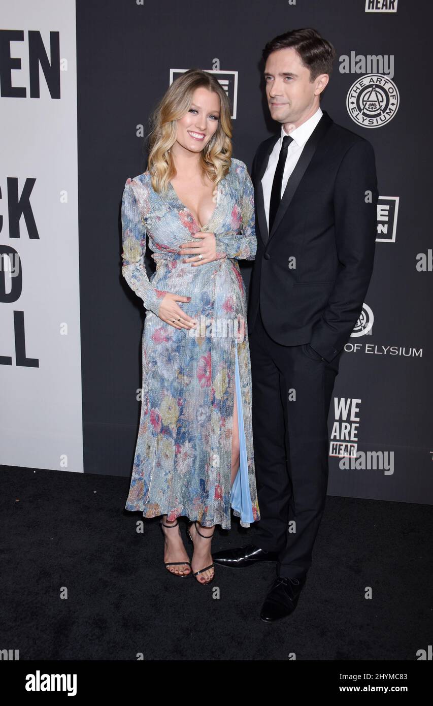Topher Grace und Ashley Hinshaw bei der Art of Elysium 13. Annual Black Tie Artistic Experience 'HEAVEN' im Palladium Stockfoto