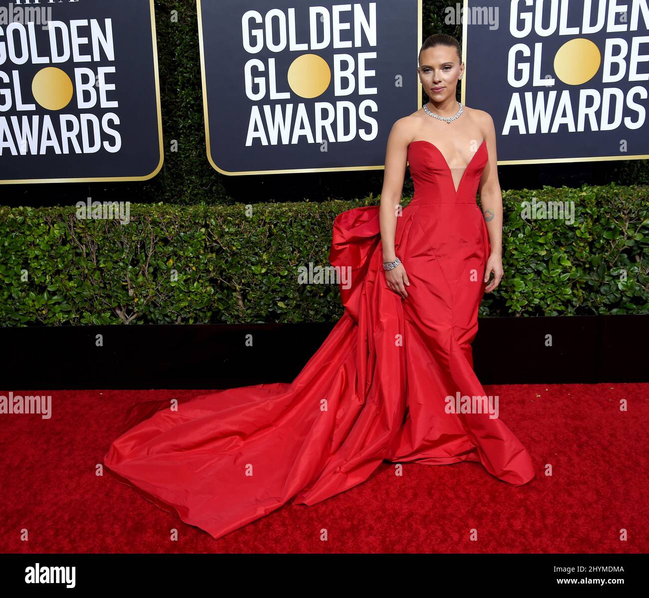 Scarlett Johansson bei den Golden Globe Awards 77., die am 5. Januar 2020 im Beverly Hilton Hotel in Beverly Hills, Los Angeles, verliehen wurden. Stockfoto