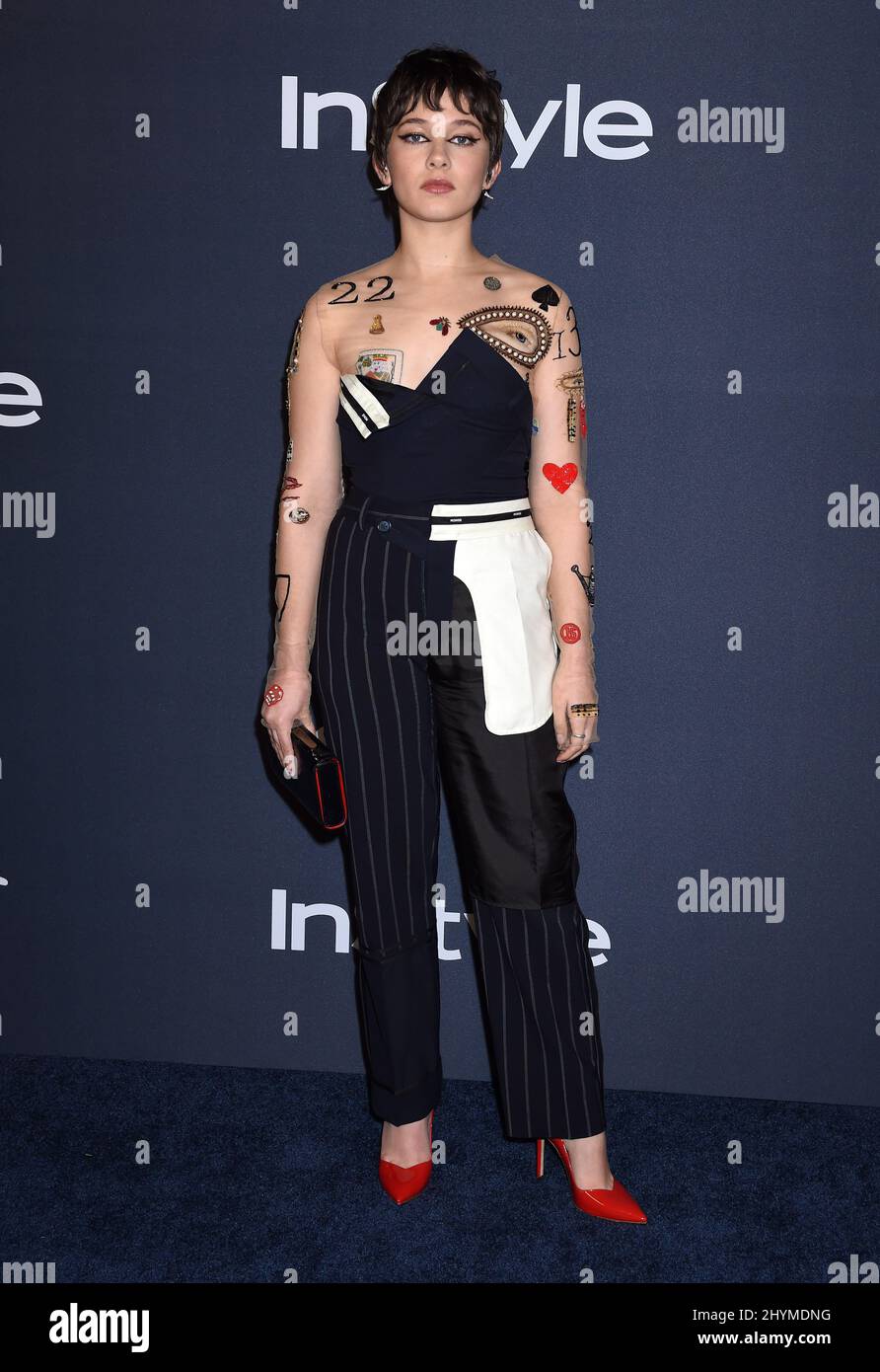 Cailee Spaeny im The Instyle und Warner Bros Golden Globes After Party im Beverly Hilton Hotel Stockfoto