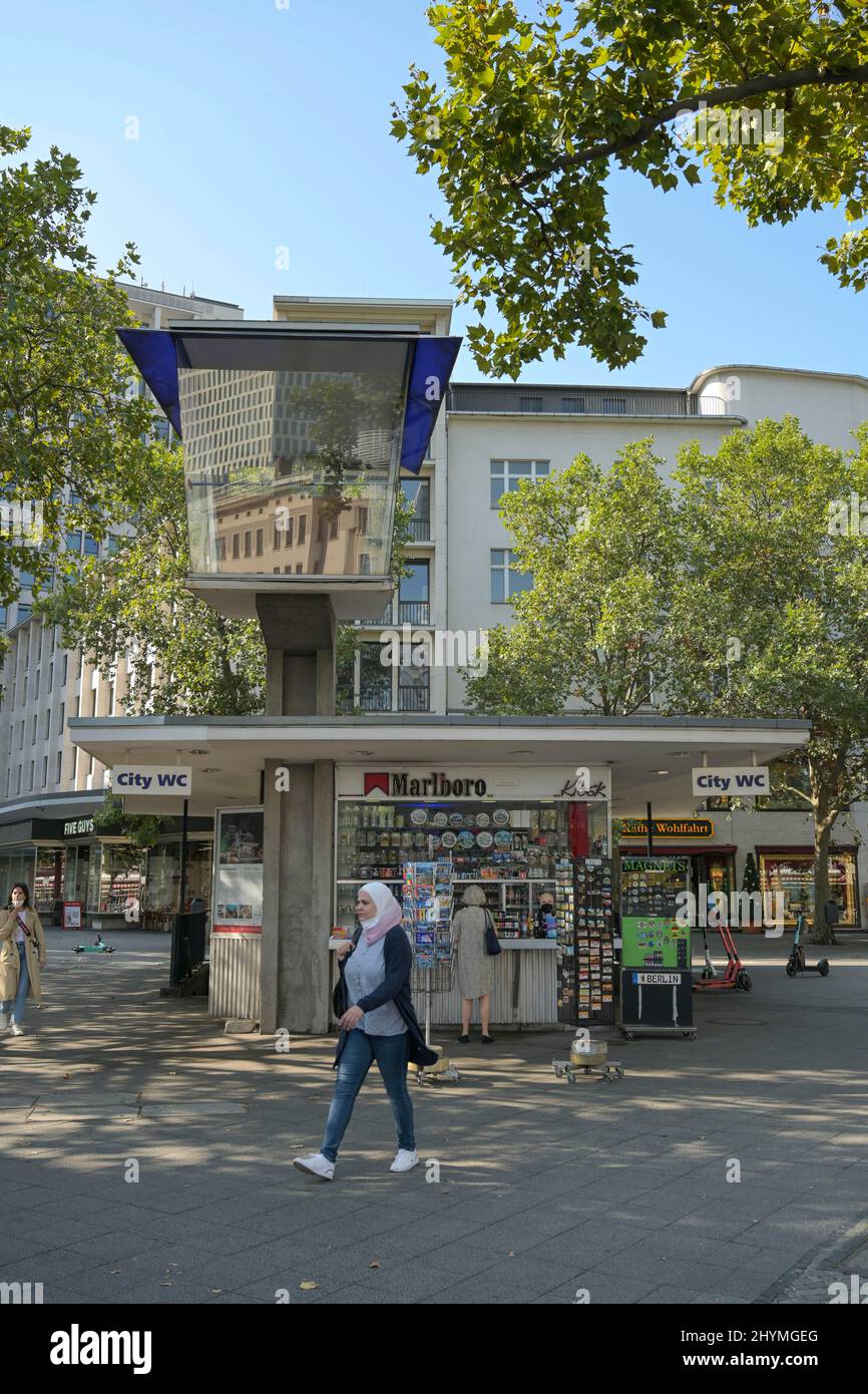 Historische Kanzel, Joachimsthaler Platz, Kurfürstendamm, Charlottenburg, Berlin, Deutschland Stockfoto