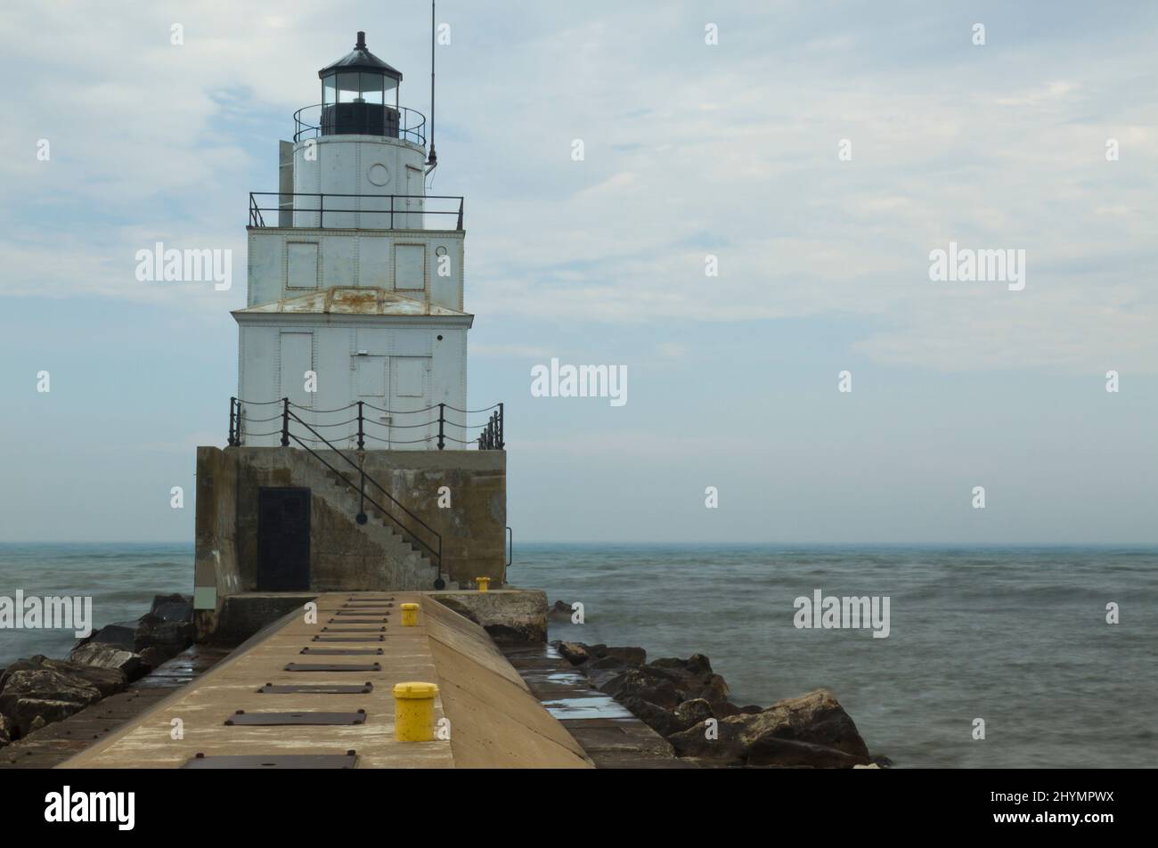 Manitowoc Breakwater Lighthouse Am Lake Michigan Stockfoto