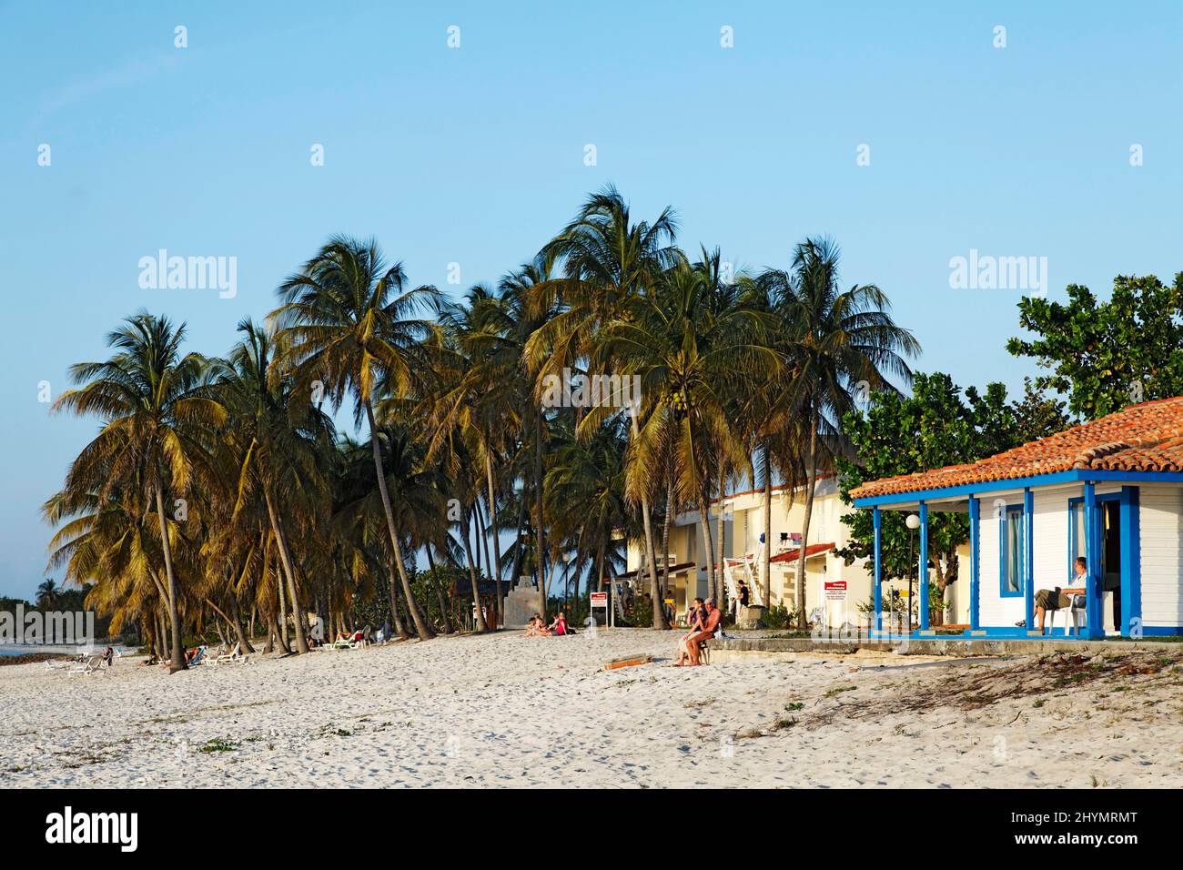 Beach Palm und Bungalows, Hotel, Bungalow Resort, Maria la Gorda, Pinar del Rio Provinz, Kuba, Karibik Stockfoto