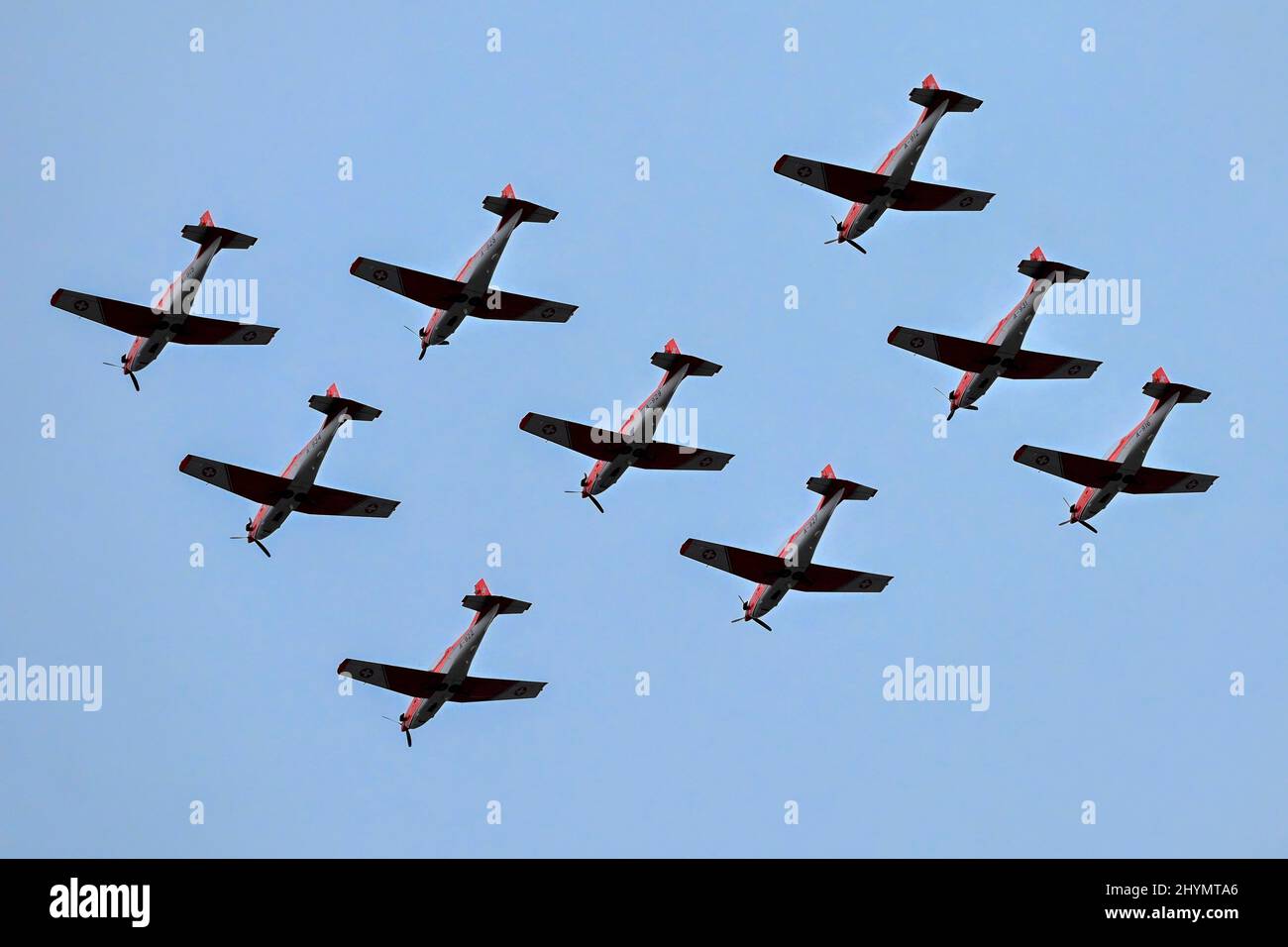 Pilatus PC-7 Schweizer Luftwaffe Stockfoto