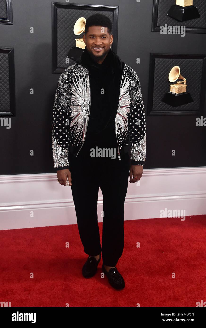 Teilnehmer der GRAMMY Awards 2020 im Staples Center in Los Angeles, Kalifornien. Stockfoto