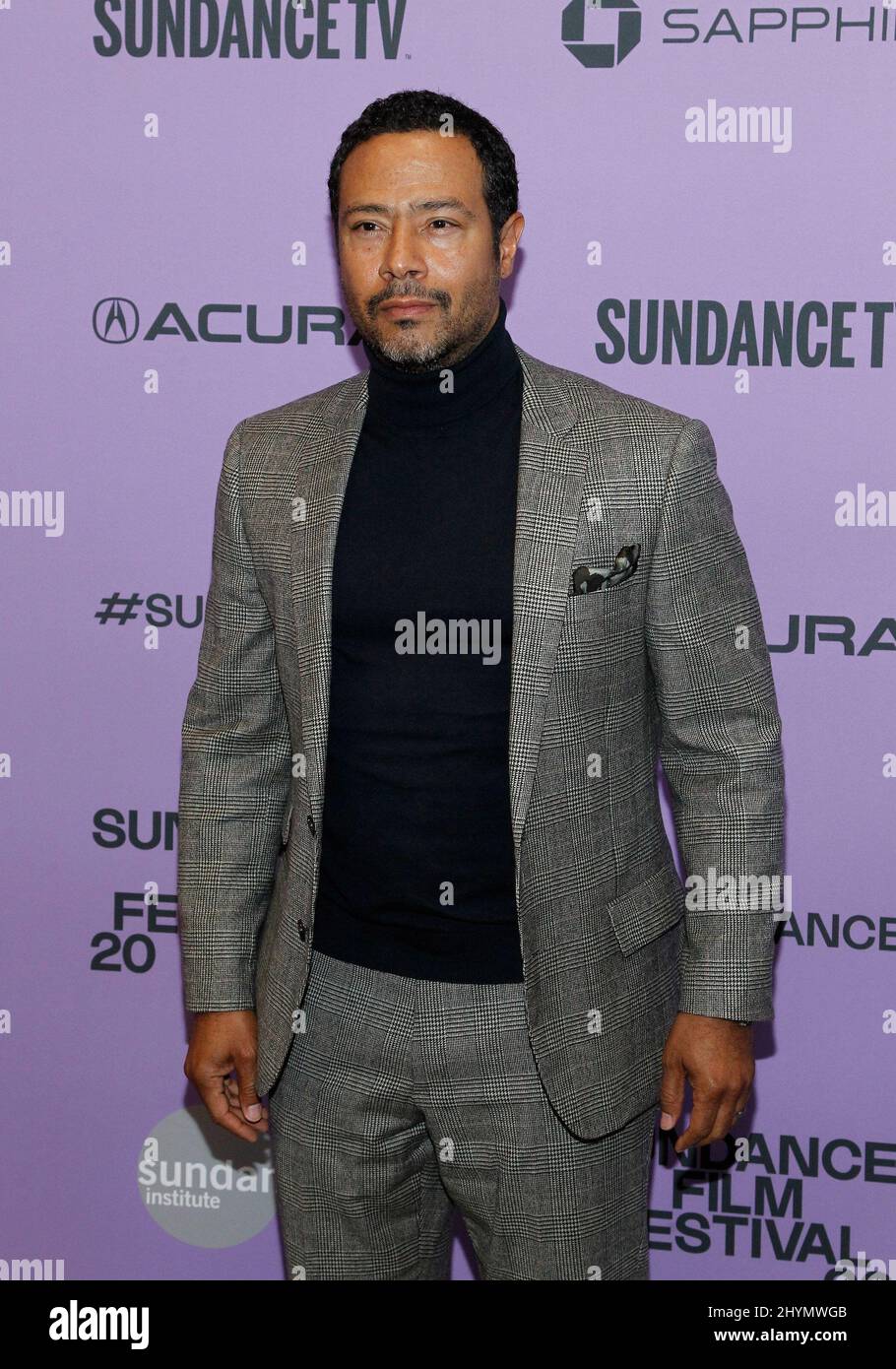 Eugene Ashe (Regisseur/Autor) bei der Premiere von „Sylvie's Love“ während des Sundance Film Festivals 2020, das am 27. Januar 2020 im Eccles Theatre in Park City, UT, stattfand. Stockfoto