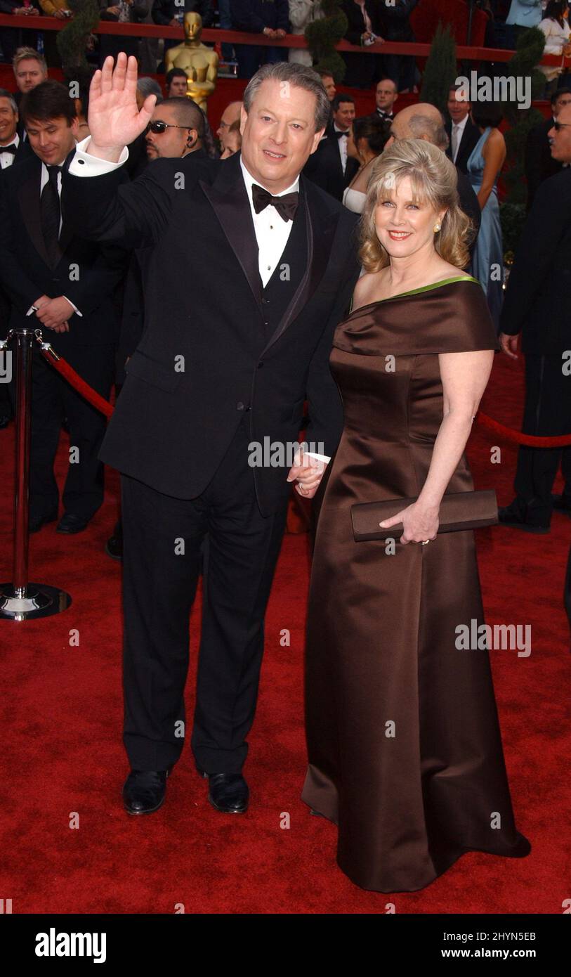 Al Gore und Tipper Gore nehmen an den Annual Academy Awards 79. im Kodak Theatre Teil. Bild: UK Press Stockfoto