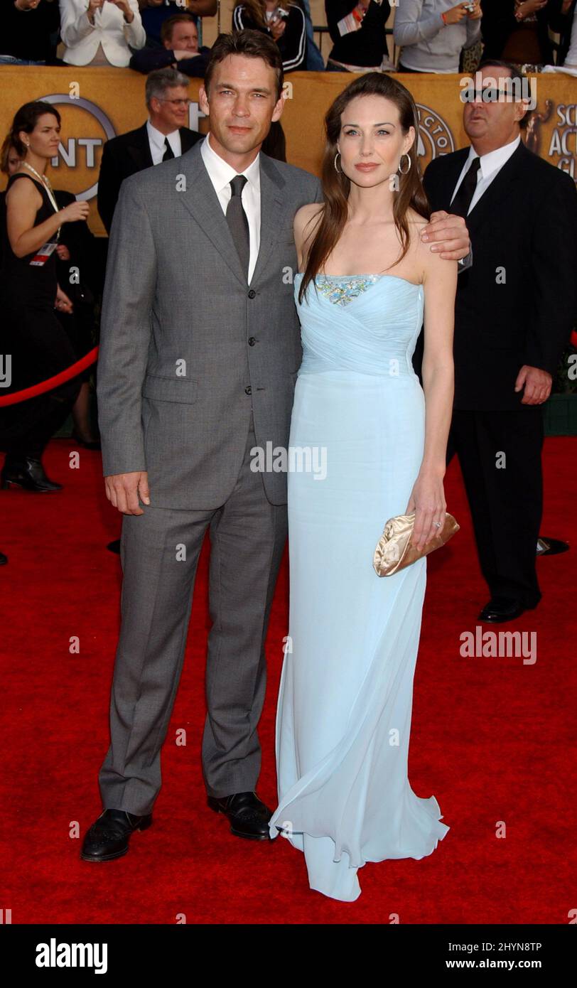 Dougrey Scott und Claire Forlani nehmen an den Annual Screen Actors Guild Awards 13. im Shrine Auditorium Teil. Bild: UK Press Stockfoto