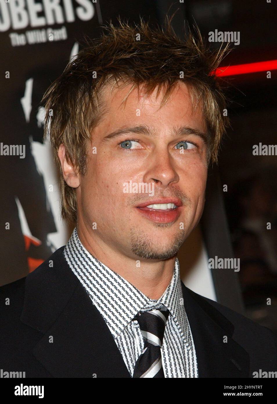 Brad Pitt nimmt an der Premiere von „Ocean's Eleven“ Teil. Bild: UK Press Stockfoto