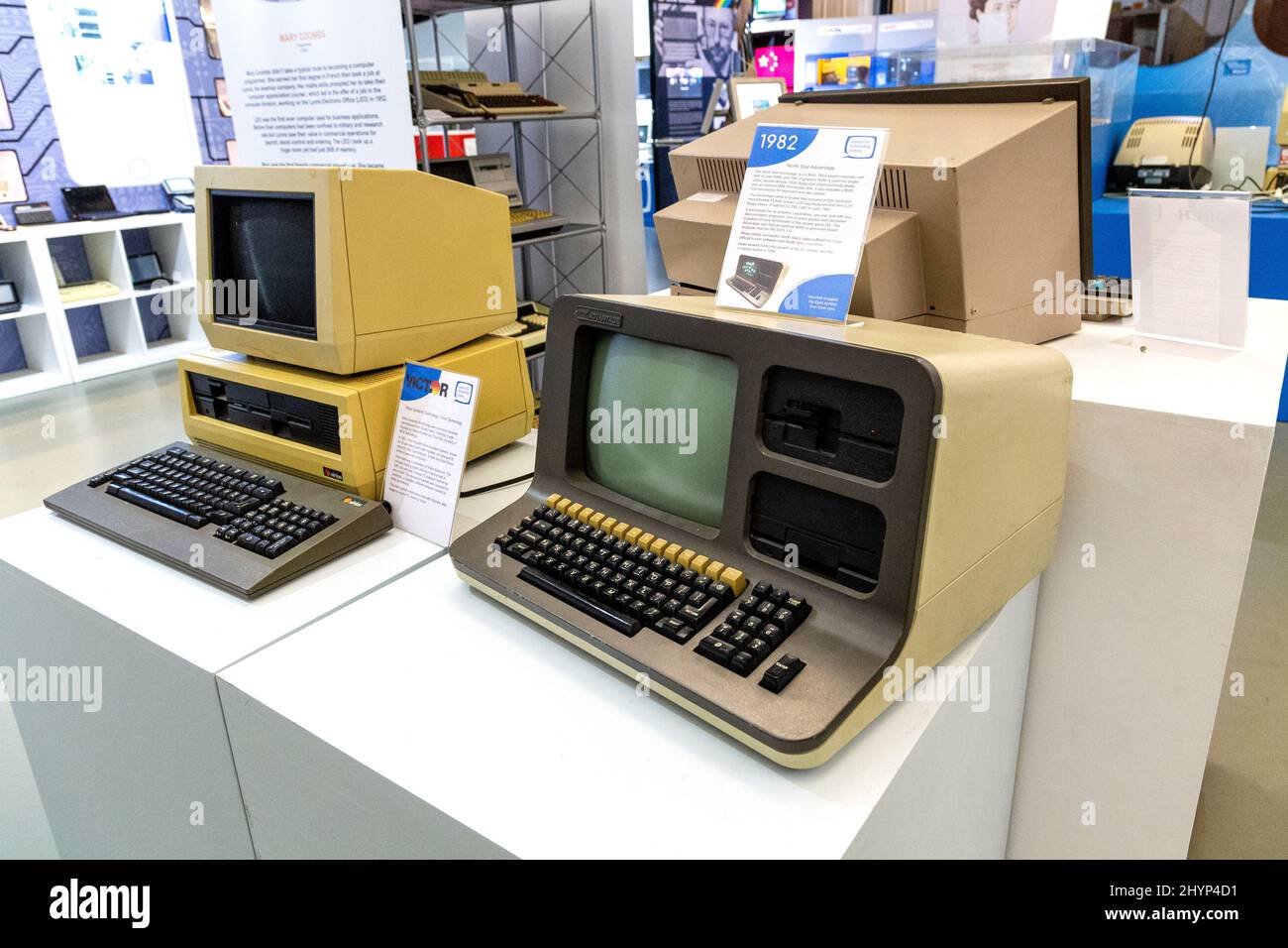 Retro NorthStar Advantage-Computer im Centre for Computing History, Cambridge, Großbritannien Stockfoto