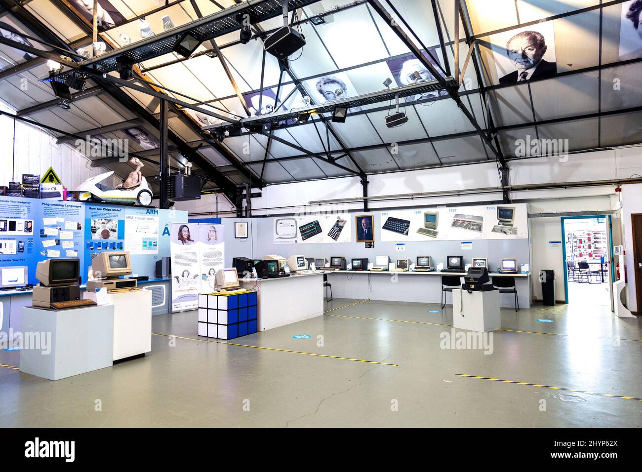 Innenansicht des Centre for Computing History, Cambridge, Großbritannien Stockfoto