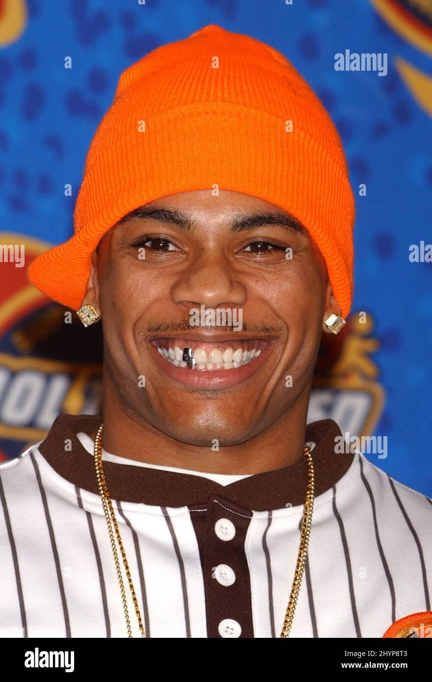 NELLY NIMMT AN DER NFL SUPER BOWL XXXVIII TOPSPEED PRESSEKONFERENZ IN TEXAS TEIL. BILD: BRITISCHE PRESSE Stockfoto