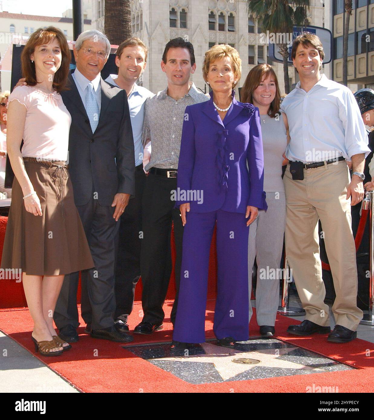 Judy Sheindlin Hollywood Walk of Fame Zeremonie. Der Richter Jerry Sheindlin und die Kinder