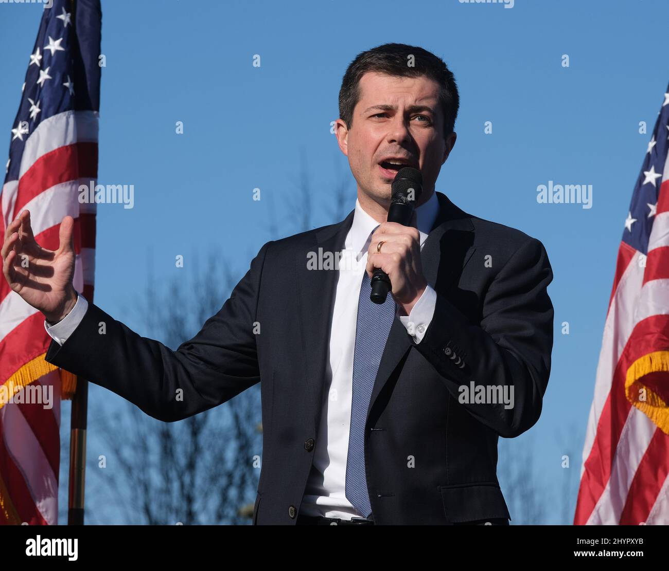 Der demokratische Präsidentschaftskandidat Pete Buttigieg kämpft in Nashville, TN Stockfoto