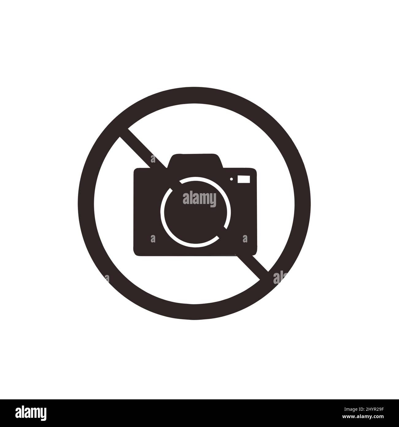 .WARNING Bild nicht zu fotografieren oder Videos aufnehmen. zeichen oder Symbol Stockfoto
