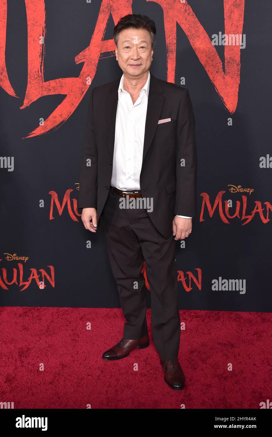 TZI Ma nimmt an der Disney-Mulan-Weltpremiere Teil, die am Montag, 9. März 2020, in Hollywood, USA, stattfand. Stockfoto