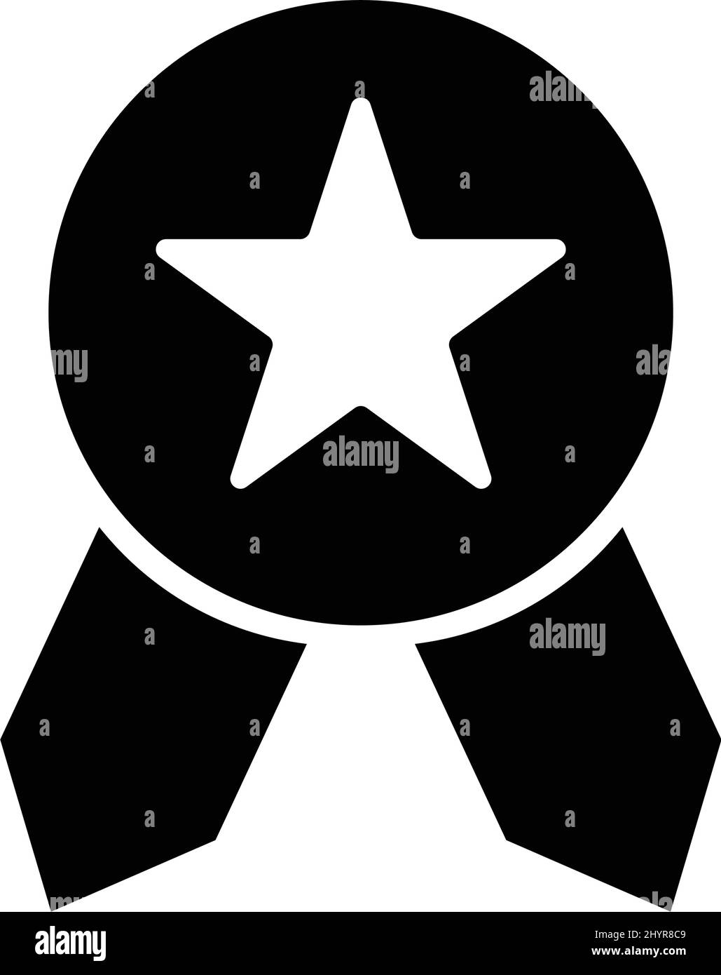 Prämientickzeichen mit Stern. Bestandener Grad. Bearbeitbarer Vektor. Stock Vektor