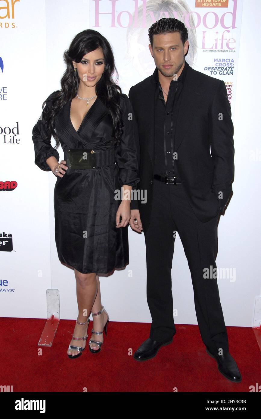 Kim Kardashian und J.R. Rotem nimmt an den jährlichen Breakthrough of the Year Awards 7. des Hollywood Life Magazine in Los Angeles Teil. Stockfoto