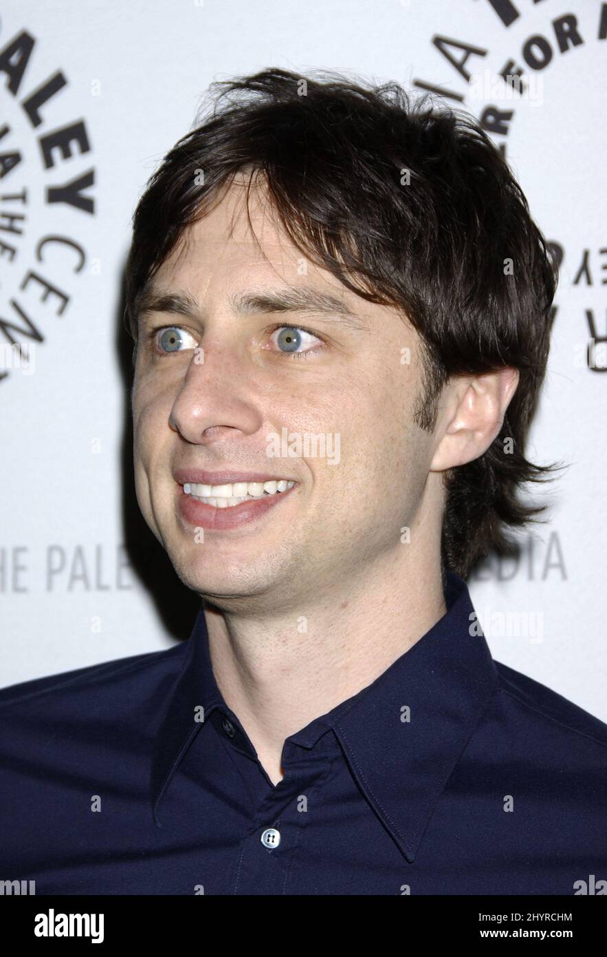 Zach Braff nimmt an Scrubs: The Farewell Tour Teil, die im Paley Center for Media in Beverly Hills, Kalifornien, stattfindet. Stockfoto