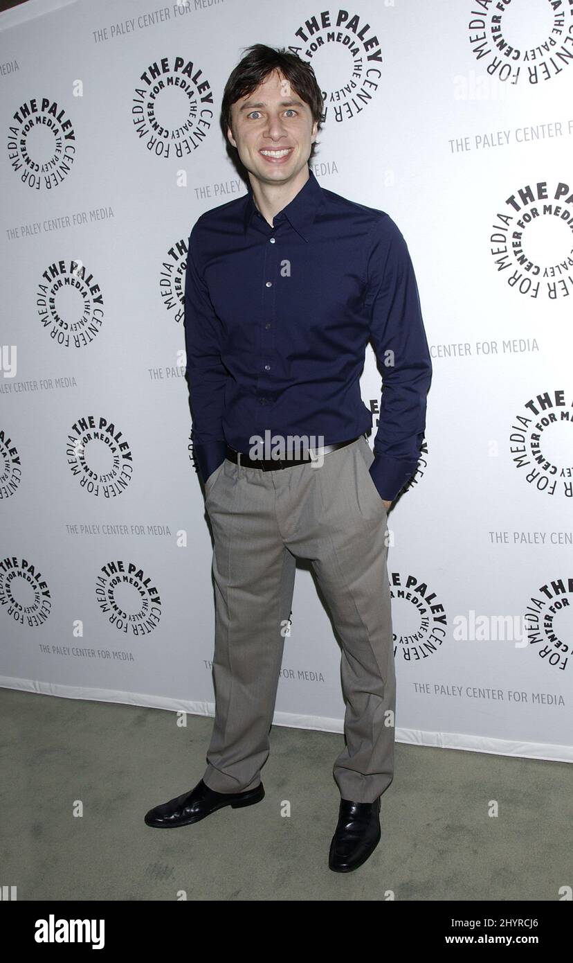 Zach Braff nimmt an Scrubs: The Farewell Tour Teil, die im Paley Center for Media in Beverly Hills, Kalifornien, stattfindet. Stockfoto
