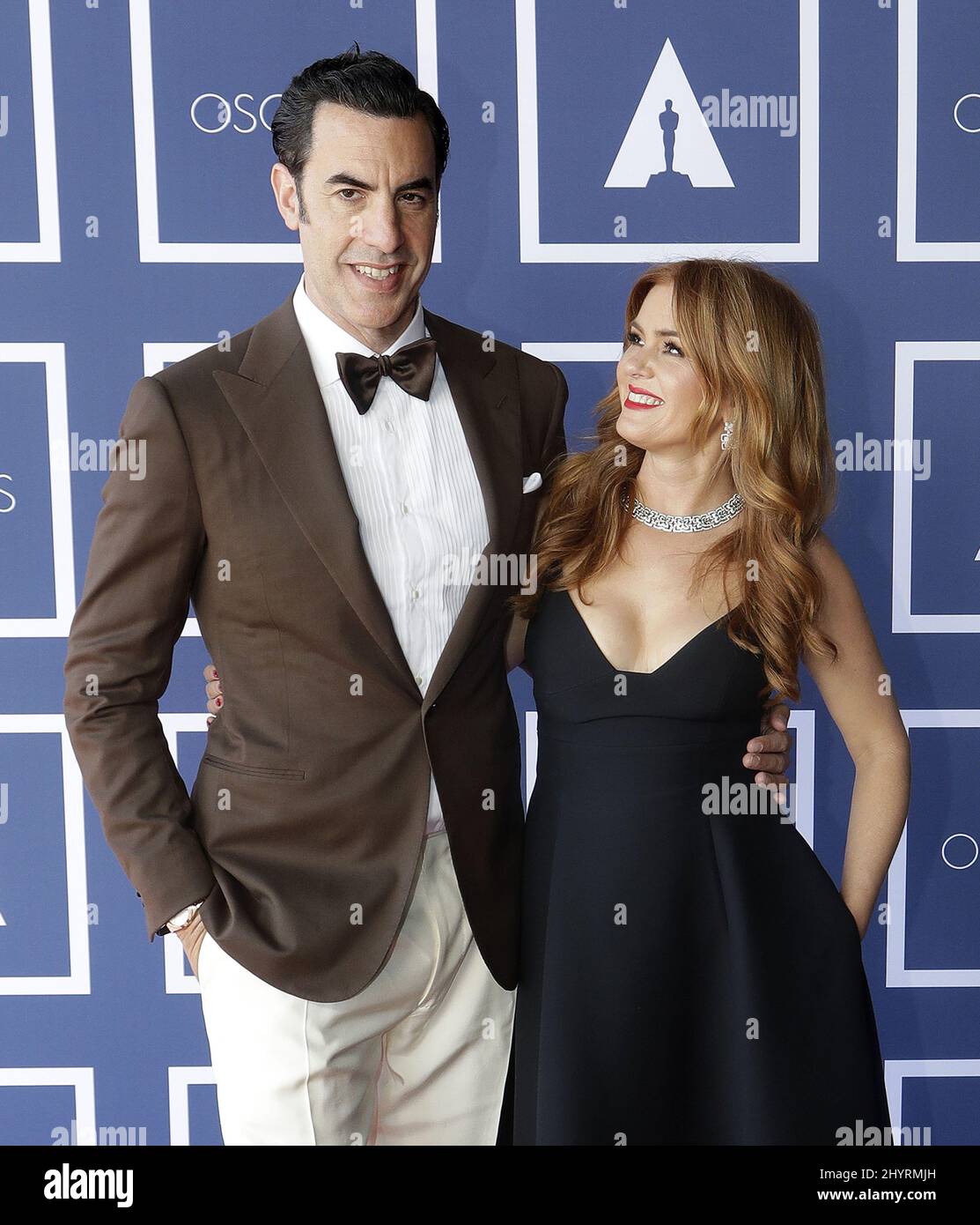 Sacha Baron Cohen und Isla Fisher bei den Annual Academy Awards 93. am 26. April 2021in Sydney, Australien. Rick Rycroft-Pool/ML/AFF-USA.COM Stockfoto