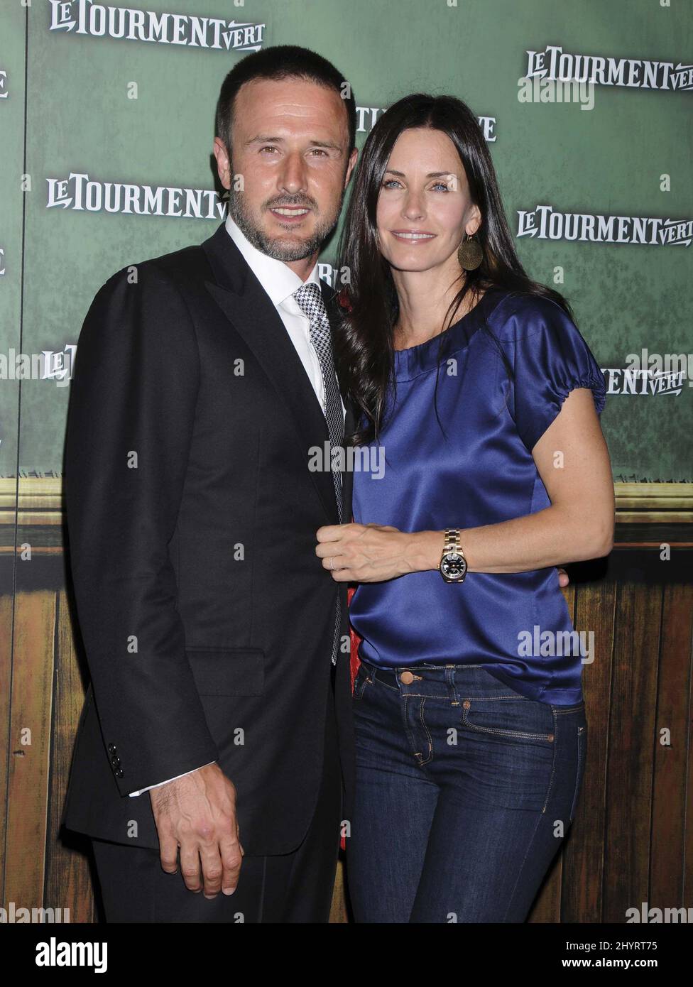 David Arquette und Courteney Cox-Arquette bei der Kurzfilmpremiere „The Butler's in Love“, Los Angeles. Stockfoto