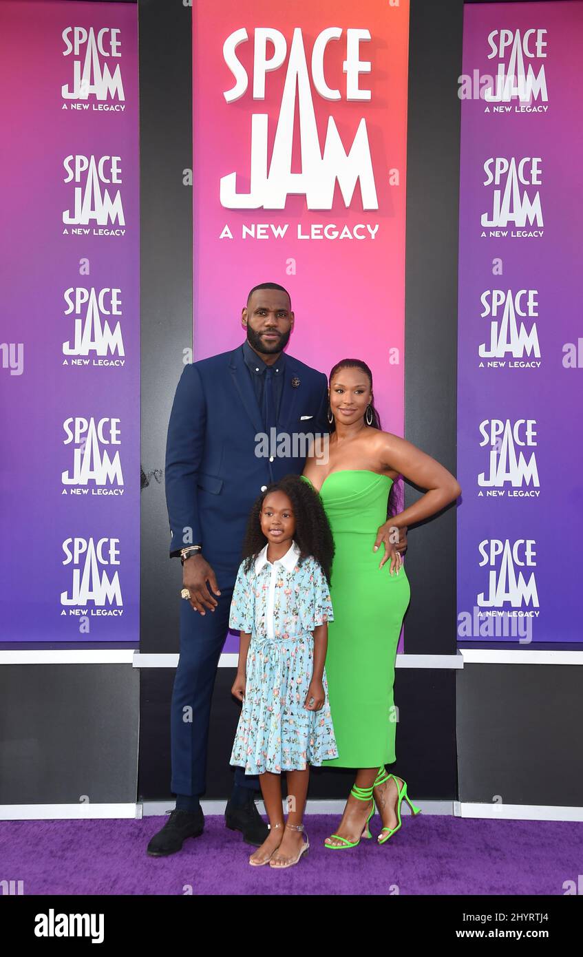 LeBron James, Zhuri James und Svannah Brinson James bei der ...