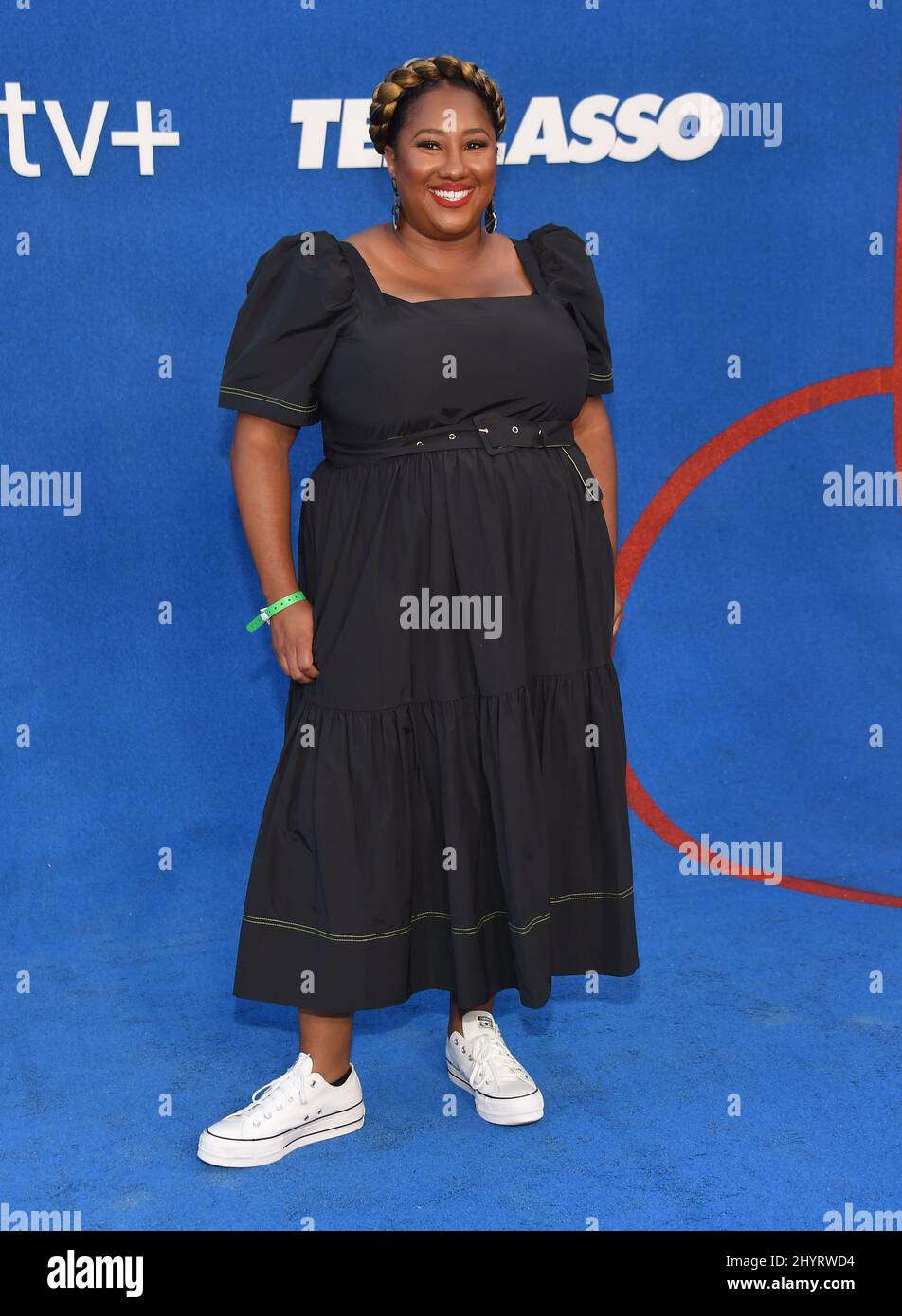 Ashley Nicole Black kommt zur Premiere der €˜Ted Lasso' Saison 2 am 15. Juli 2021 im Pacific Design Center in West Hollywood, CA. Stockfoto