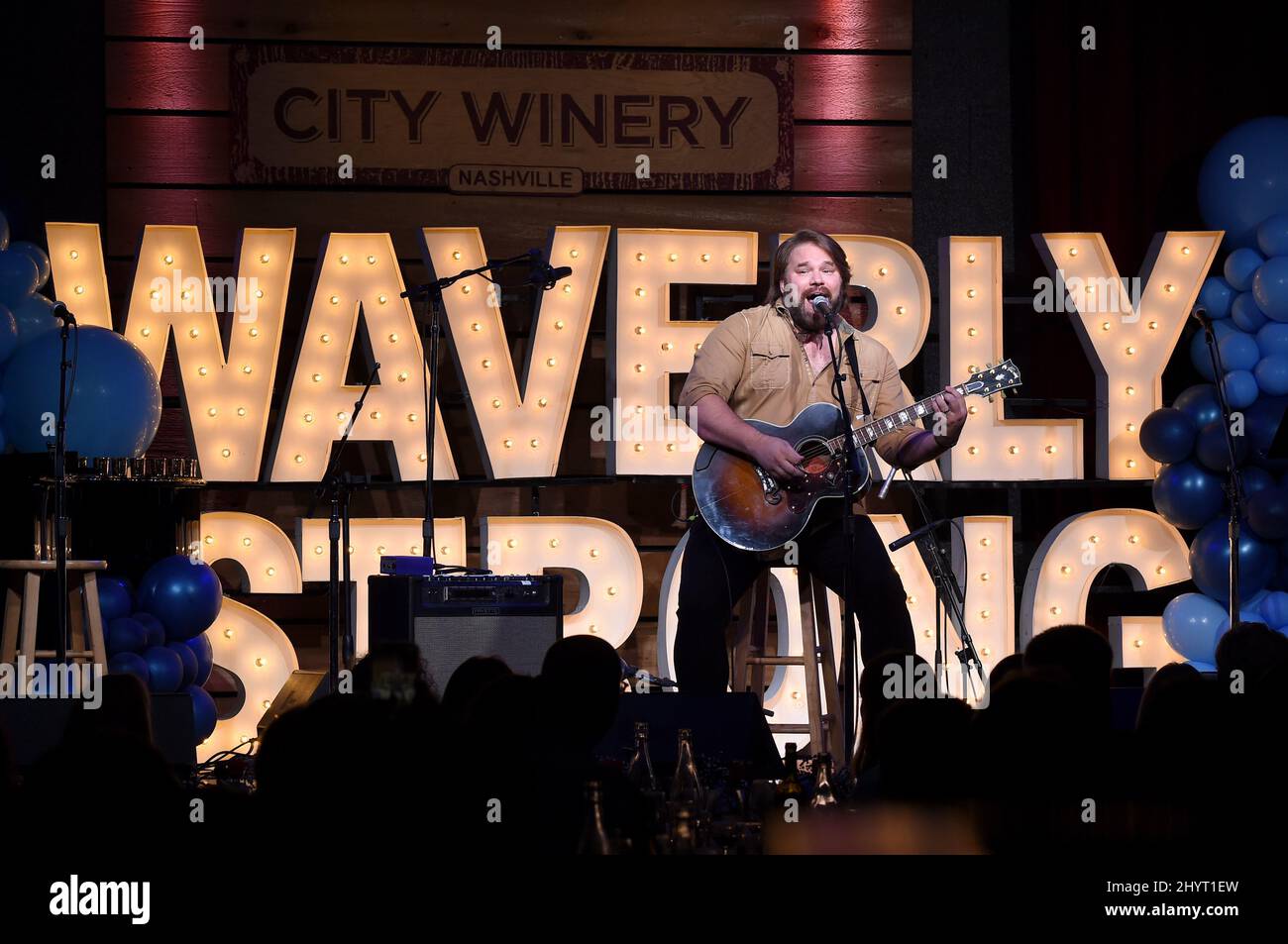 James Otto tritt im Waverly Strong auf: Ein Konzert für Katastrophenhilfe, das am 7. September 2021 in der City Winery in Nashville, TN, stattfand. Stockfoto