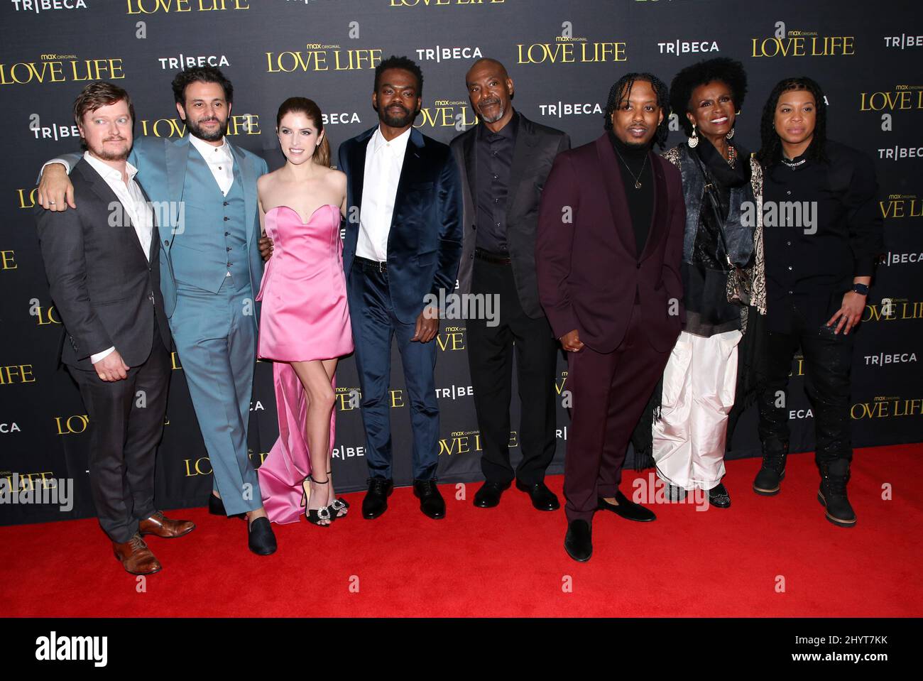 Steven Boyer, Arian Moayed, Anna Kendrick, William Jackson Harper, John Earl Jelks, Chris Powell, Janet Hubert und Punkie Johnson nehmen an der Tribeca Herbstvorschau „Love Life“ Teil, die am 24. Oktober 2021 im DGA Theatre in New York City, NY, stattfand Stockfoto