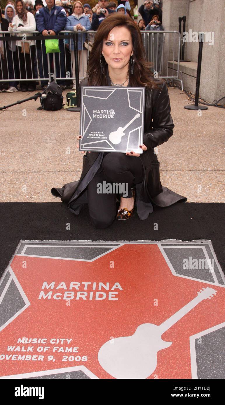 Martina McBride nimmt an der Music City Walk of Fame Induction Ceremony in Nashville, TN, Teil. Stockfoto