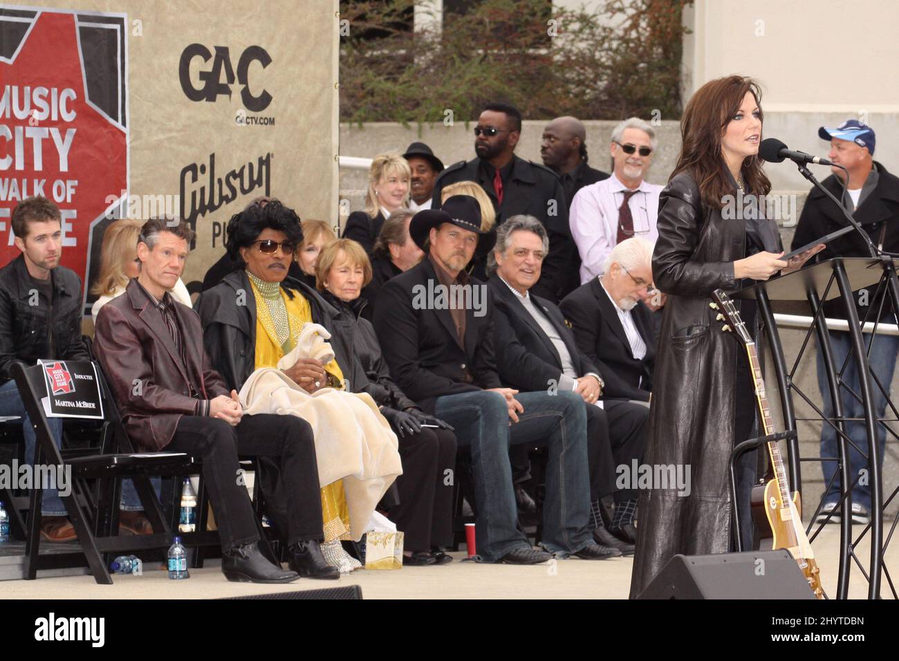 Martina McBride nimmt an der Music City Walk of Fame Induction Ceremony in Nashville, TN, Teil. Stockfoto