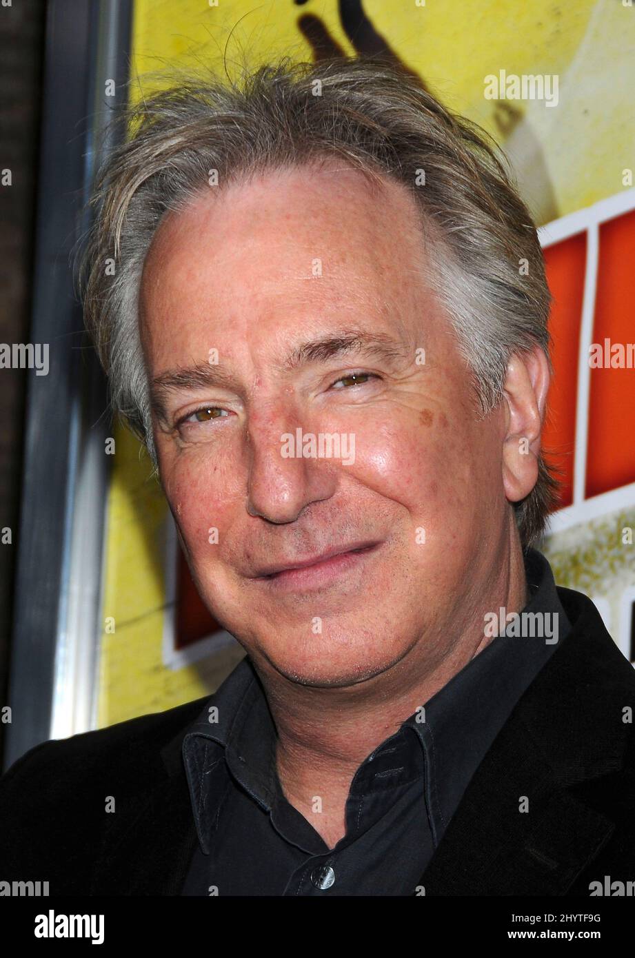 Alan Rickman während der Premiere des neuen Films „Nobel Son“, der im Egyptian Theatre in Los Angeles stattfand. Stockfoto