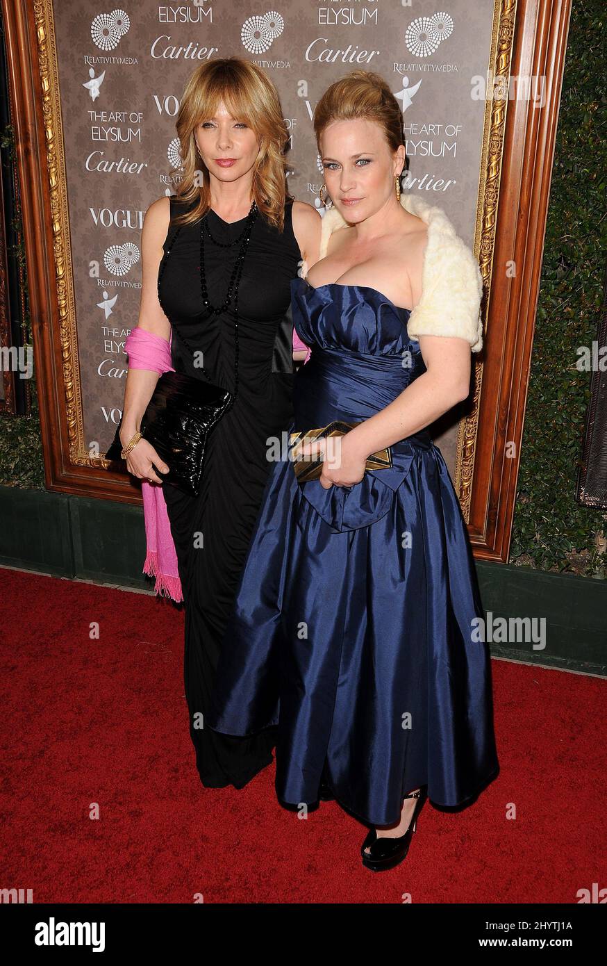 Rosanna Arquette und Patricia Arquette bei der jährlichen himmlischen Gala „Art of Elysium 2.“ im Vibiana. Stockfoto