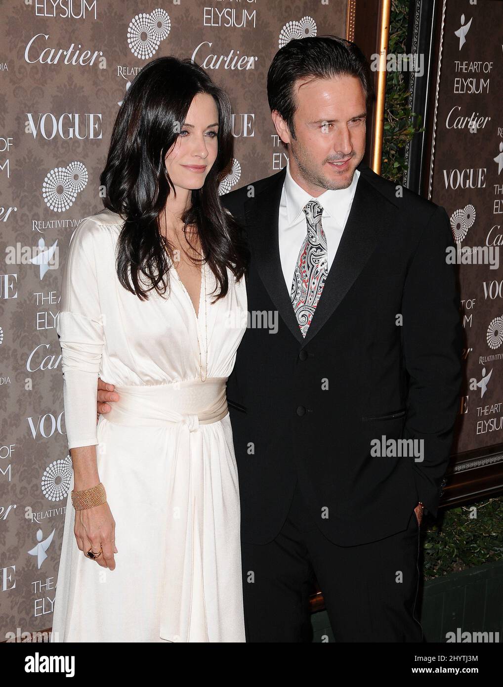 Courteney Cox Arquette und David Arquette bei der jährlichen Himmelsgala der Art of Elysium 2. im Vibiana. Stockfoto