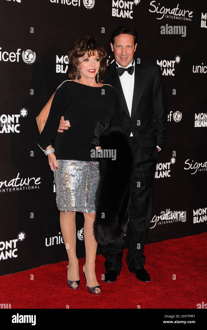 Joan Collins und Percy Gibson bei der Montblanc Signature for Good Charity Initiative in Los Angeles. Stockfoto